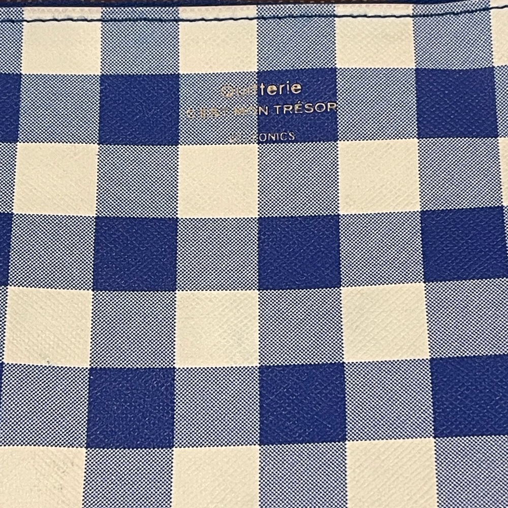 delfonics for madewell Blue Checkered gingham pouch - Picture 3 of 13